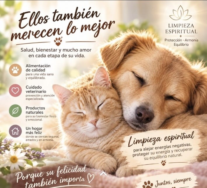Limpieza espiritual para mascotas — salud, bienestar y equilibrio para tu animal de compañía